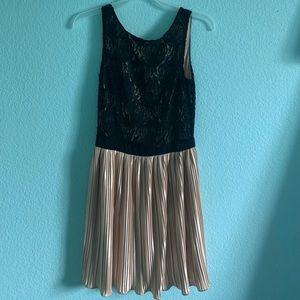 Gold and Black dress.